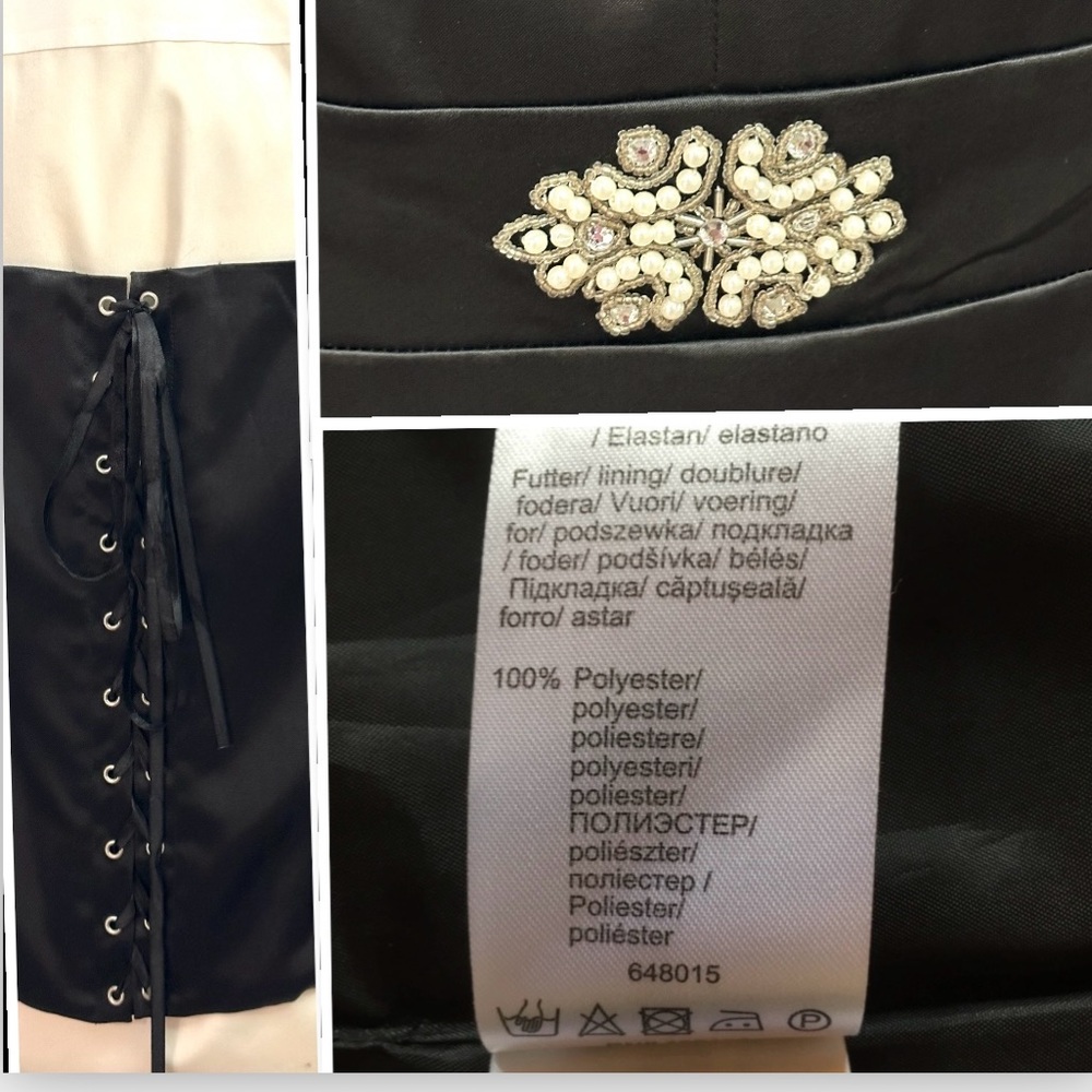 Venus Elegant Black Satin Corset Top size 14 (NWOT) - Picture 9 of 12